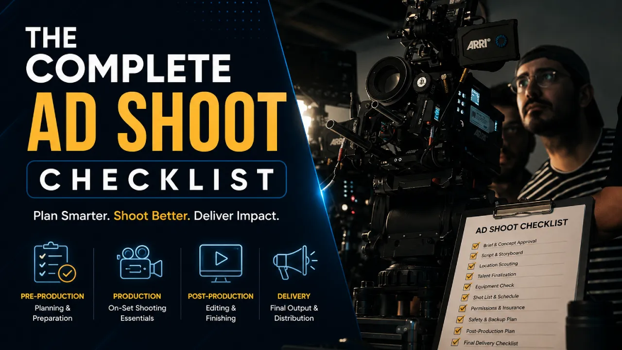 The Complete Ad Shoot Checklist: What Every Brand in India Gets Wrong Before Day One